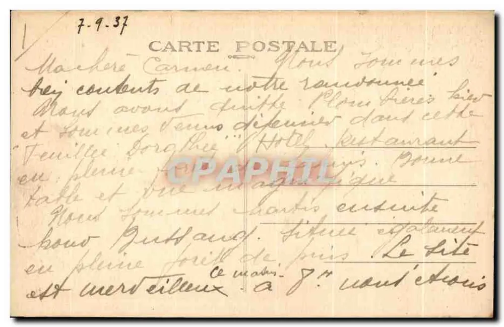 Le Val-d'Ajol (Vosges) — Blick auf die Terrassen des Hotels Feuillée-Dorothée — n°105 - Rückseite