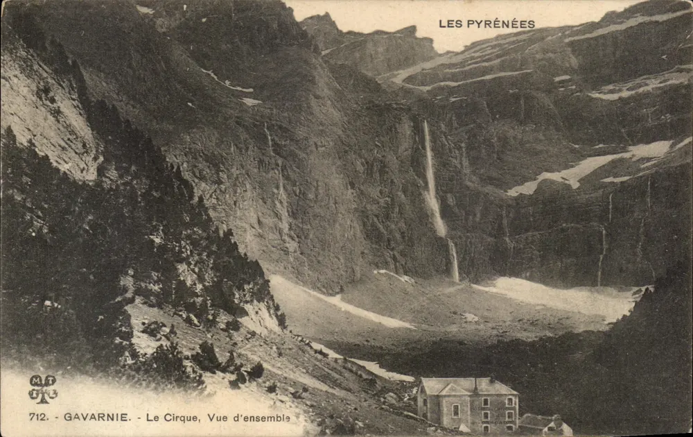 Gavarnie - O Cirque, Vista geral — Os Pirineus, série 712, editor MT - Frente