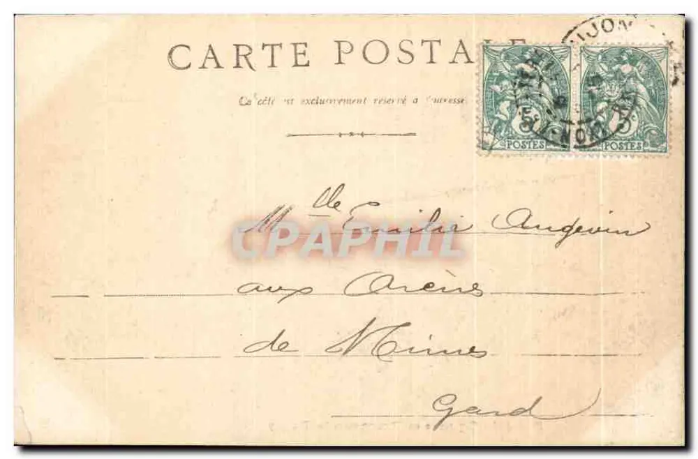 Dijon - Praça e Promenade Darcy — Alugueri, número de série ilegível - Verso