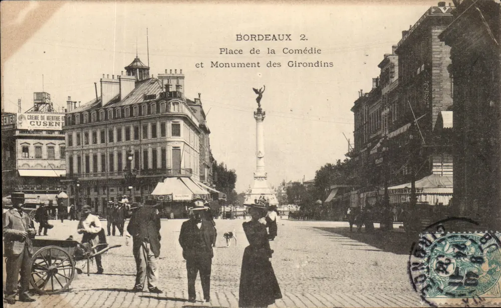 Bordeaux 2. Place de la Comédie und Denkmal der Girondins — Verlag nicht sichtbar - Vorderseite