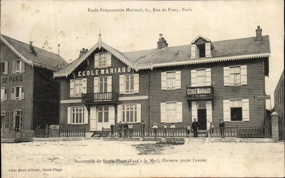 Escola Préparatória Mariaud — Filial de Berck-Plage (Frente ao Mar) — Léon fot.-editor, Berck-Plage - Frente