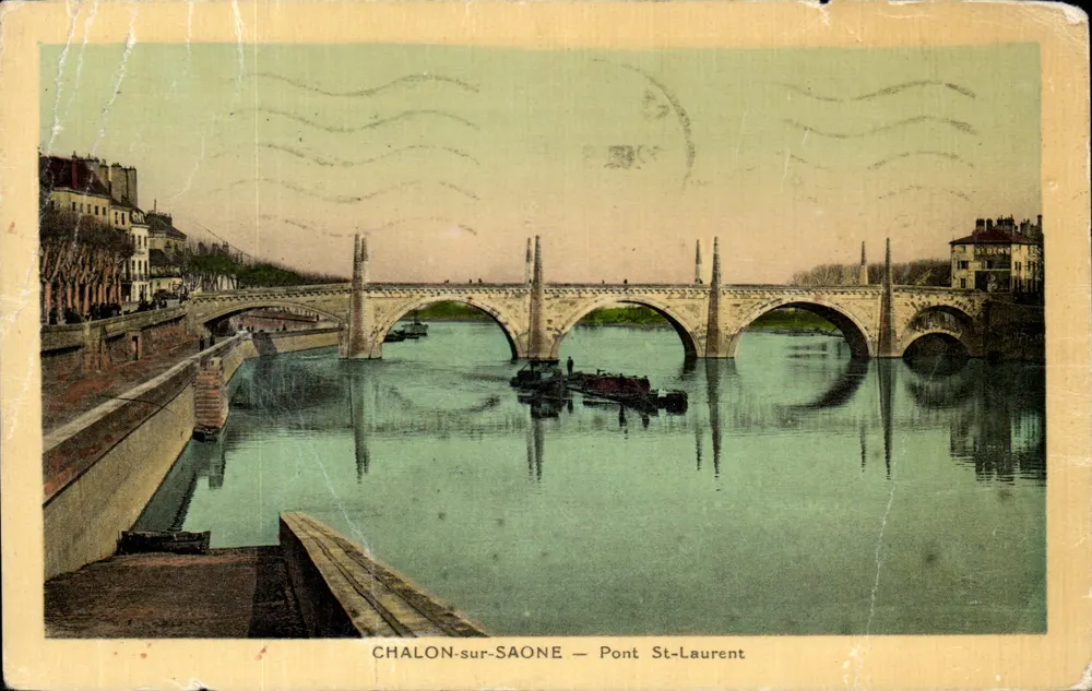 Chalon-sur-Saône — Pont Saint-Laurent — éditeur Chalon-sur-Saône, n° 147 - Frente
