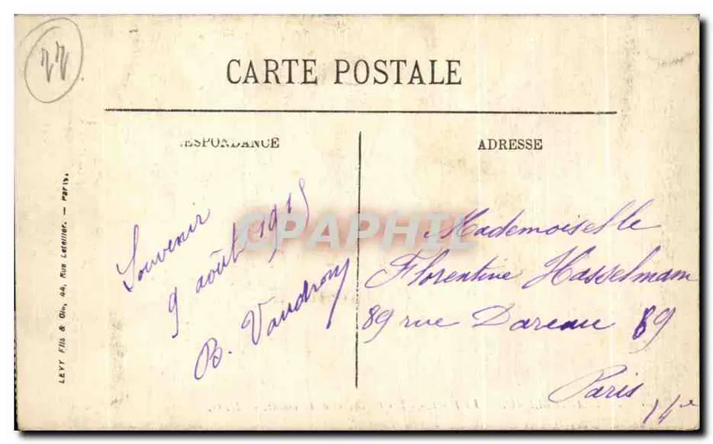 Fontainebleau — Die Forêt — Les Plâtrières d'Apremont — N. G. - Rückseite