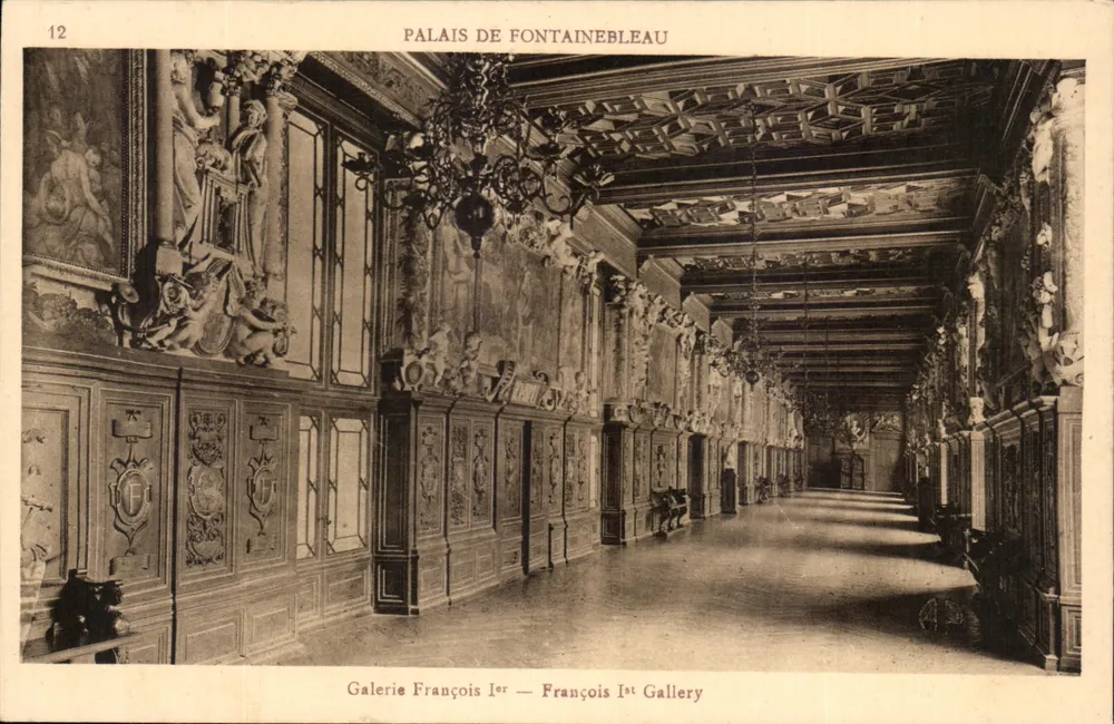 Palast von Fontainebleau — Galerie François Ier — Verleger E. Papeghin, Paris - Vorderseite