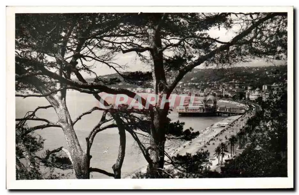 NICE - Die Mole-Promenade - Blick vom Schloss aus — Verlag G. Montillet, Nachfolger, rue Marcelin, Nice - Vorderseite
