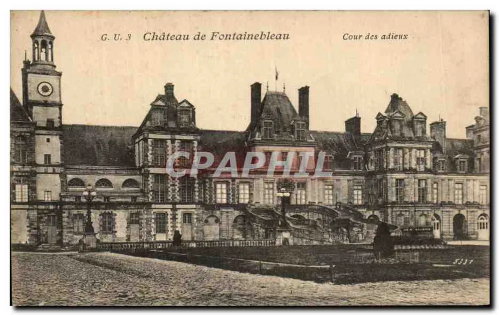 Schloss Fontainebleau — Cour des adieux — G.U. 3 - Vorderseite