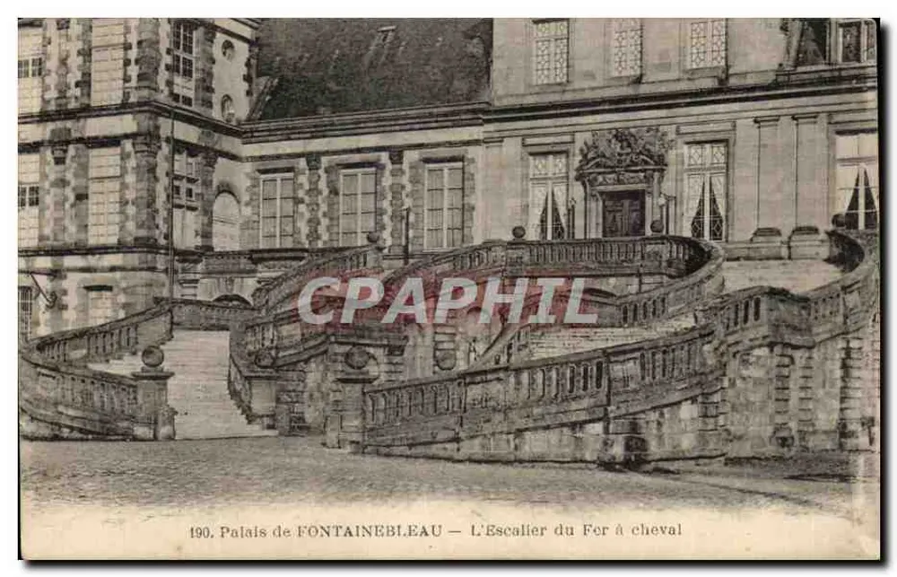 Schloss FONTAINEBLEAU — Die Eisenpferdestiege — n°190 - Vorderseite