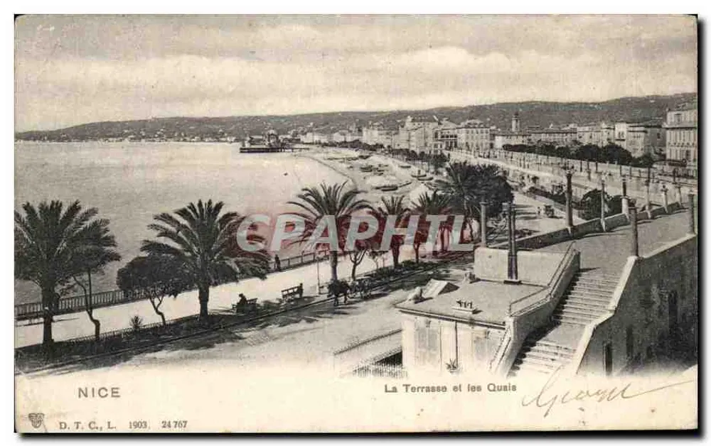 Nice — A Terrasse e os Quais — D. T. C., L. n° 24767 - Frente