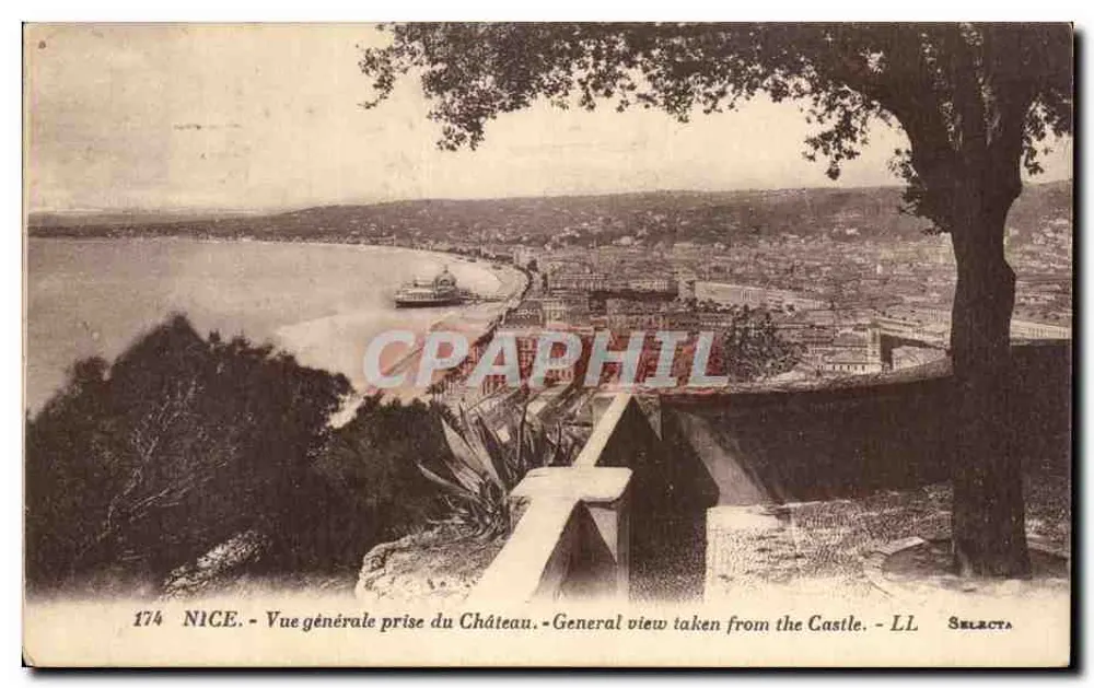 NICE - Allgemeiner Blick vom Schloss — LL Selecta, n° 174 - Vorderseite