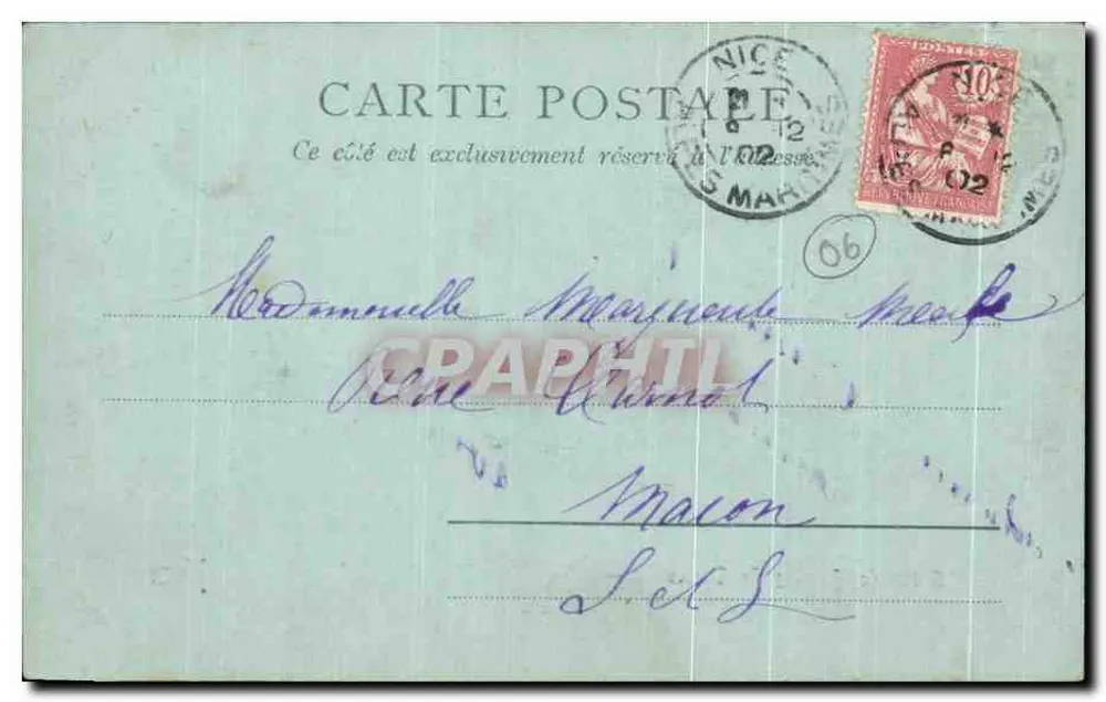 Grotta de los Jardines del Casino — Niza — editor no identificado, n° de serie 38/181 - Reverso