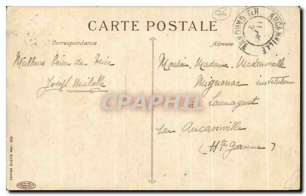 Nice - Palácio da Jetée e Jardins Albert Ier — Edição Biletta, N°21 - Verso