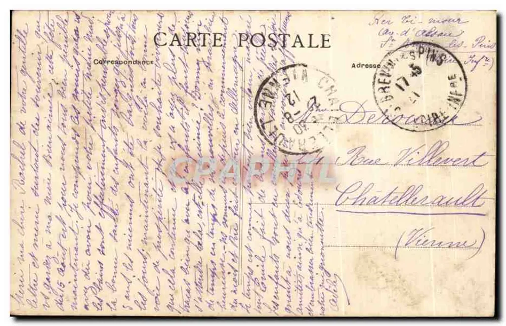 Saint-Brevin-l'Océan (Loire-Inf.) — Rochers de la Plage — Sammlung F. Chapeau, Nantes - Rückseite