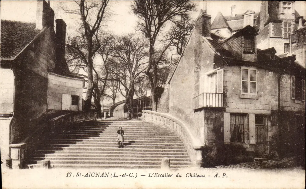 St-AIGNAN (L.-et-C.) — Schody zamkowe — A.P. - Awers