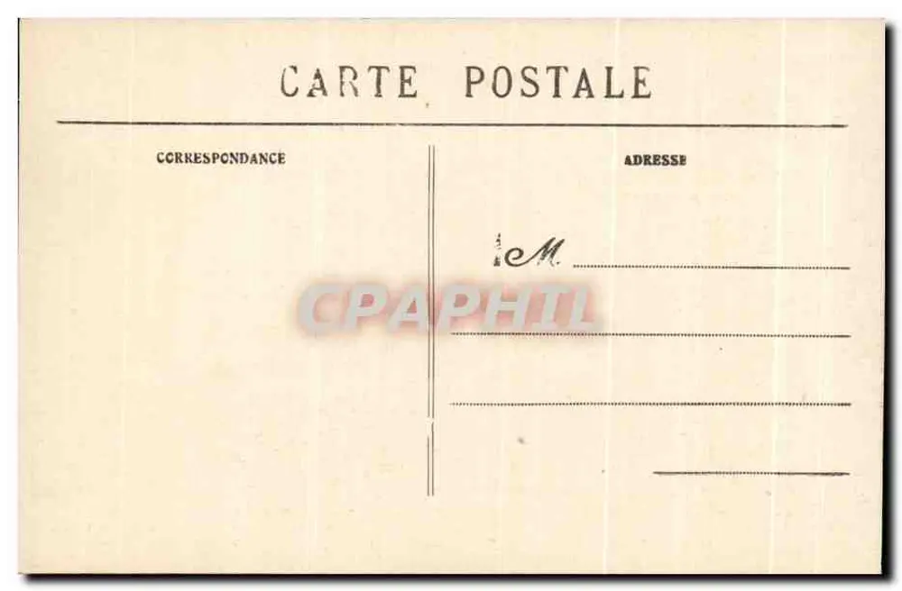 VIERZON — Escola Profissional — Oficina de Carpintaria — Edição L. Faure, Vierzon - Verso