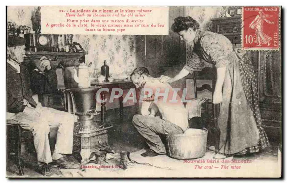 Die Toilette des Bergmanns und der alte Bergmann — Neue Serie der Bergmänner — Alexandre, Verleger in Brüssel - Vorderseite