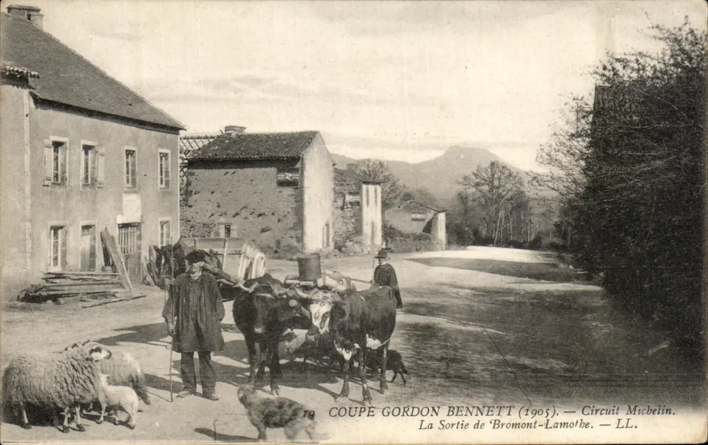 Die Ausfahrt von Bromont-Lamotbe — Michelin-Rundkurs — LL — Gordon Bennett-Rennen (1905) - Vorderseite