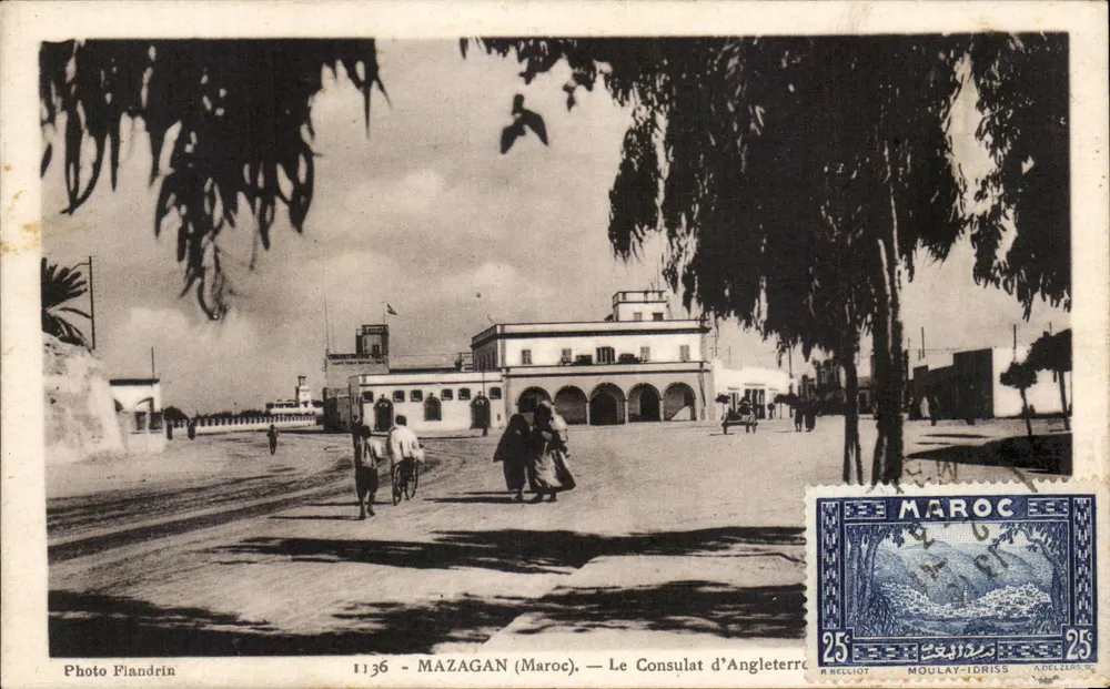 मजागन (मोरक्को) — इंग्लैंड के कॉन्सुलेट — फोटो प्लैंड्रिन, संख्या 1136 - आगे