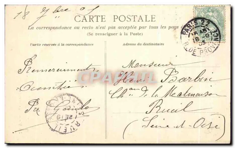 Das Leben auf dem Lande — Zärtliche Worte — Hermaphile Impr. et Cie, Nantes - Rückseite