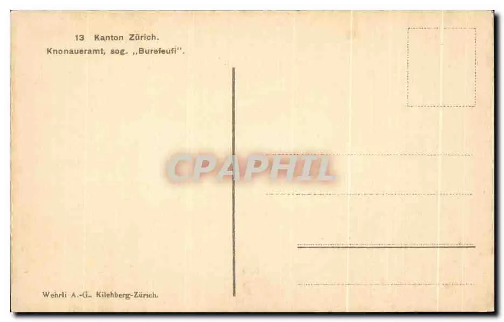 Mädchen im traditionellen Kleid — Verleger Wehrli, Kilchberg-Zürich, Nr. 13 - Rückseite
