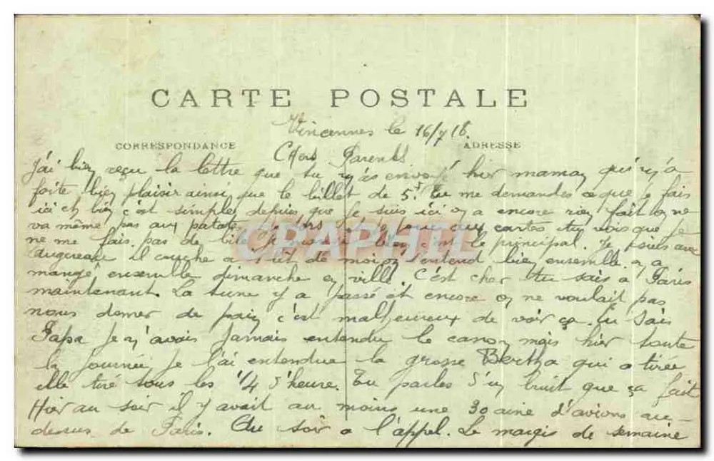 Vincennes — Le Fort Neuf — Allgemeine Ansicht — Verleger: Vincennes, n°5 - Rückseite