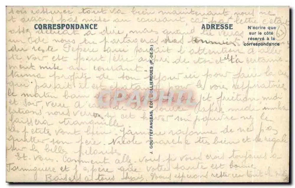 O Mont-Dore — Vale do Sancy e o Capucin — G. D'O. 1432 B - Verso