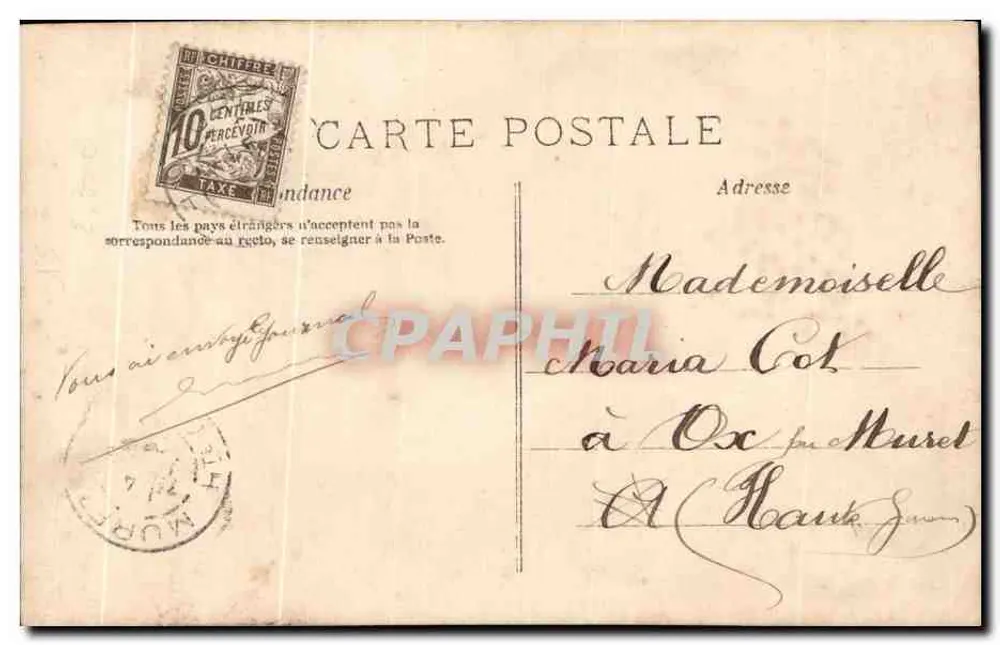 Mädchen mit Blattkrone — Verlag Le Foux, Nr. 1006 - Rückseite