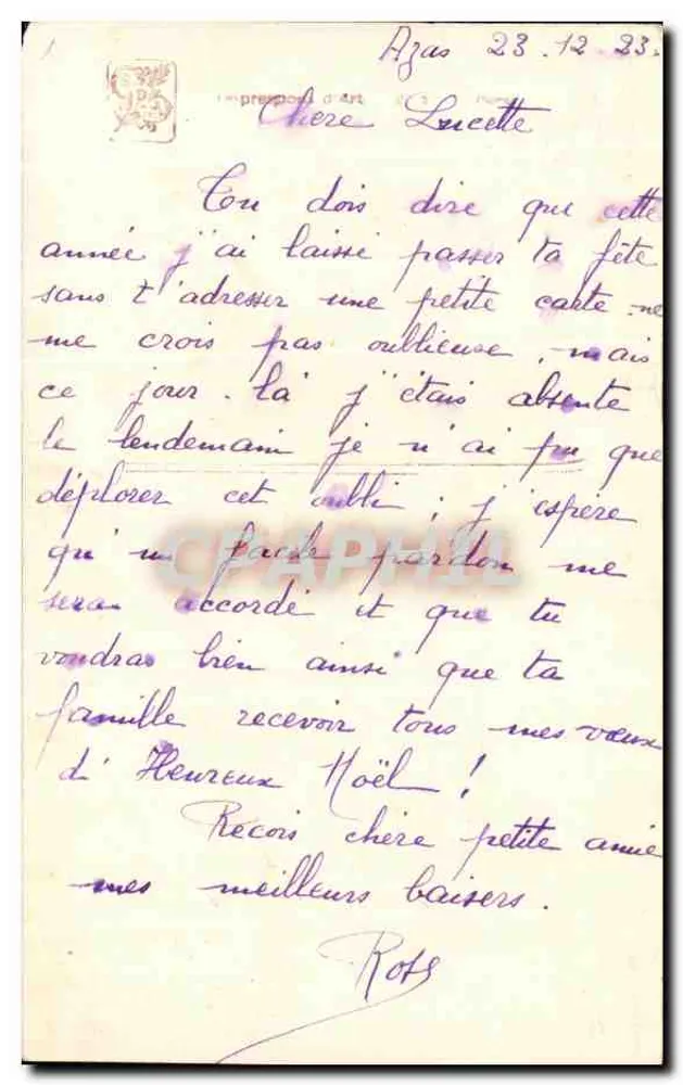 Flores de Serre — Gilbert Victor — Salões de Paris — n°536 - Verso