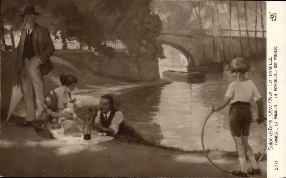 Die Familie — Ansicht von Paris — Léon Félix — n° 5771 - Vorderseite