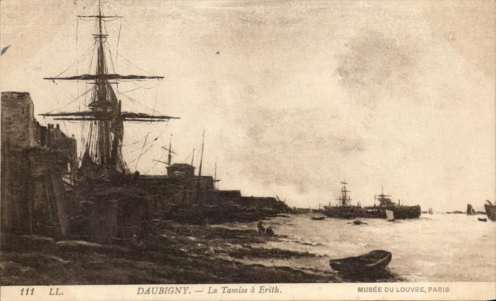 O Tâmisa em Erith — Daubigny — Museu do Louvre, Paris - Frente