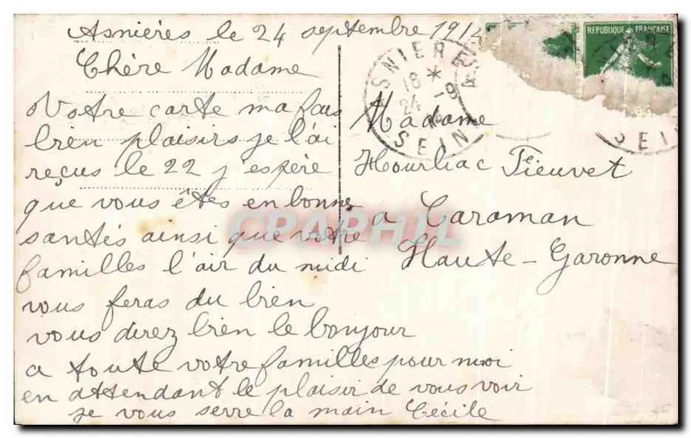 Dampfzug — Hallo — J'Asnières - Rückseite
