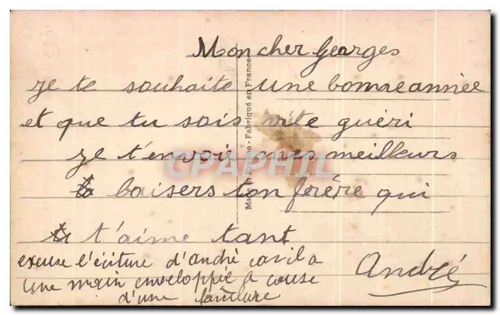 Blütenstrauß aus Rosen — Vogel in Flug — Verlag Léon, Paris, 1889 - Rückseite