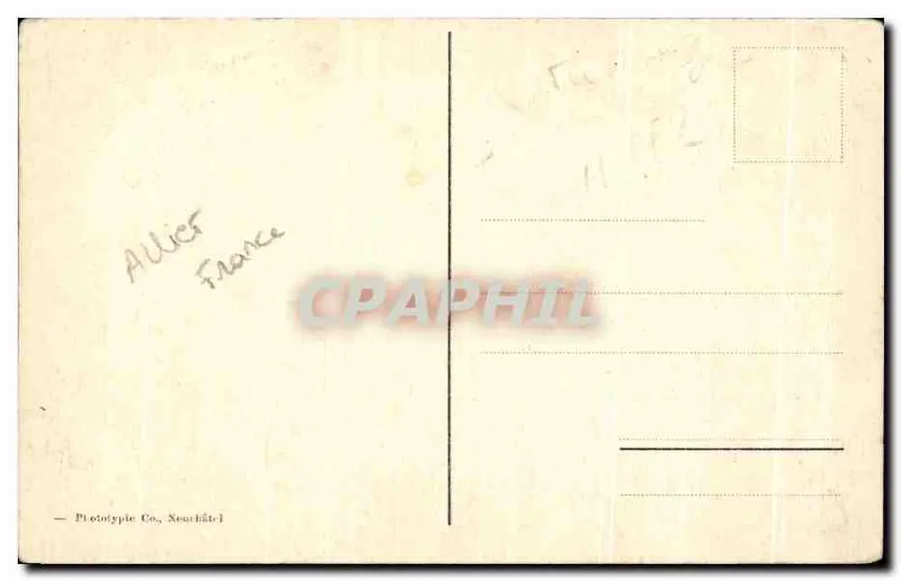Morat - A Torre Bombardeada — editor Prototype Co., Neuchâtel - Verso