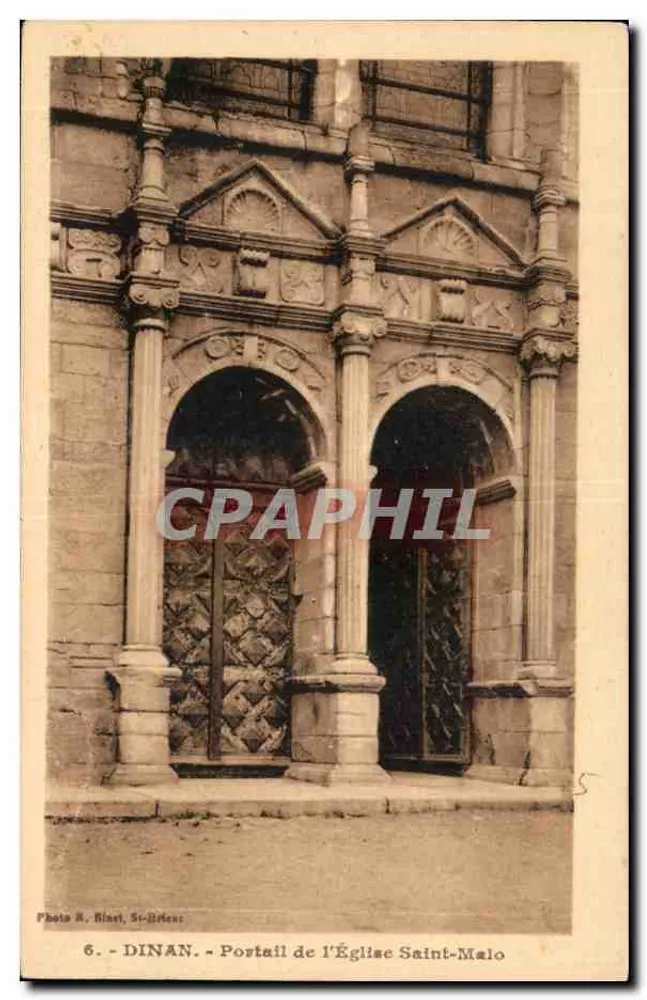Dinan - Portal der Kirche Saint-Malo — Photo R. Rinel, St-Brélec, n°6 - Vorderseite