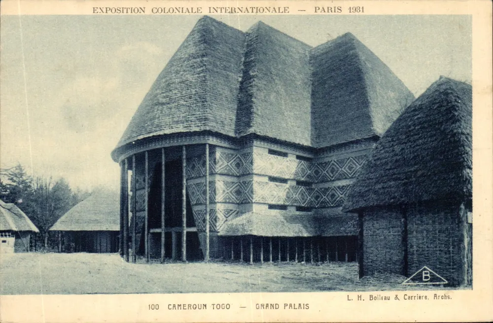 Internationale Kolonialausstellung — Paris 1931 — Kamerun Togo — Grand Palais — L. H. Boileau & Carrière, Archs. - Vorderseite