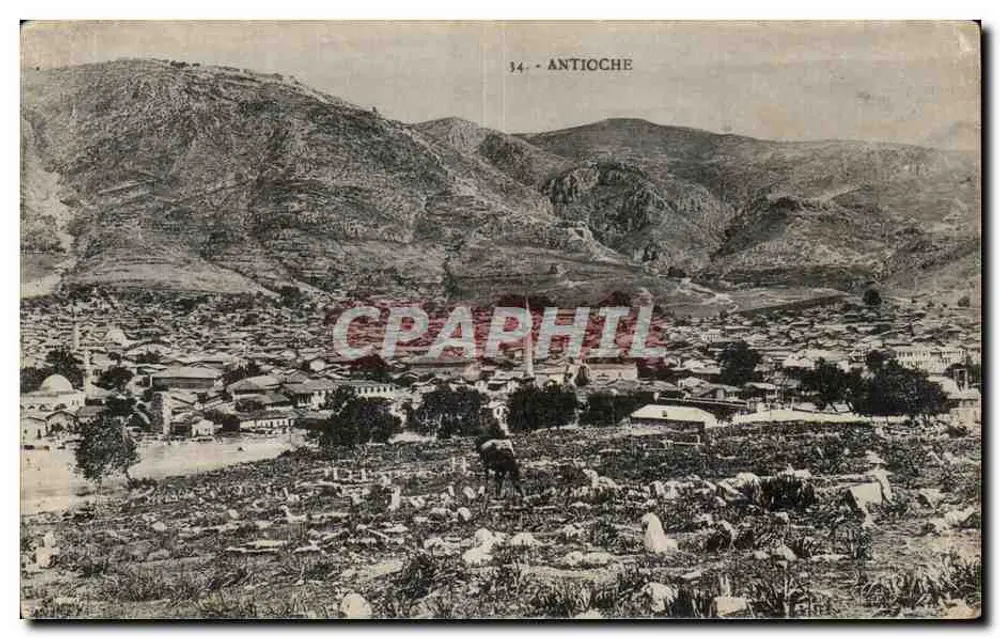 Antiochia — vista panoramica — editore sconosciuto, n° 34 - Recto