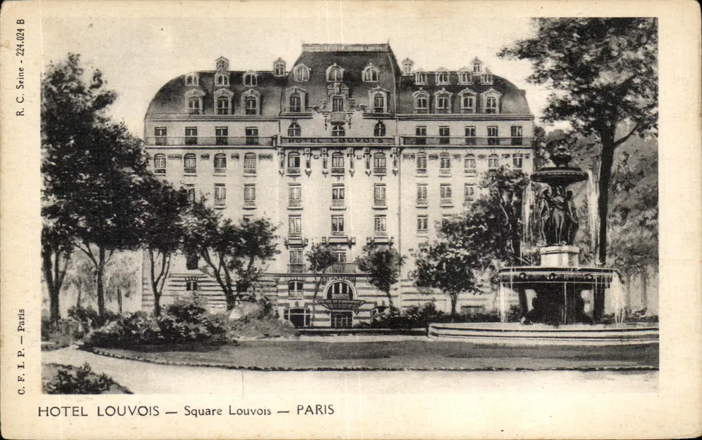 Hôtel Louvois — Square Louvois — Paris — R.C. Srine - 224.024 B - Vorderseite