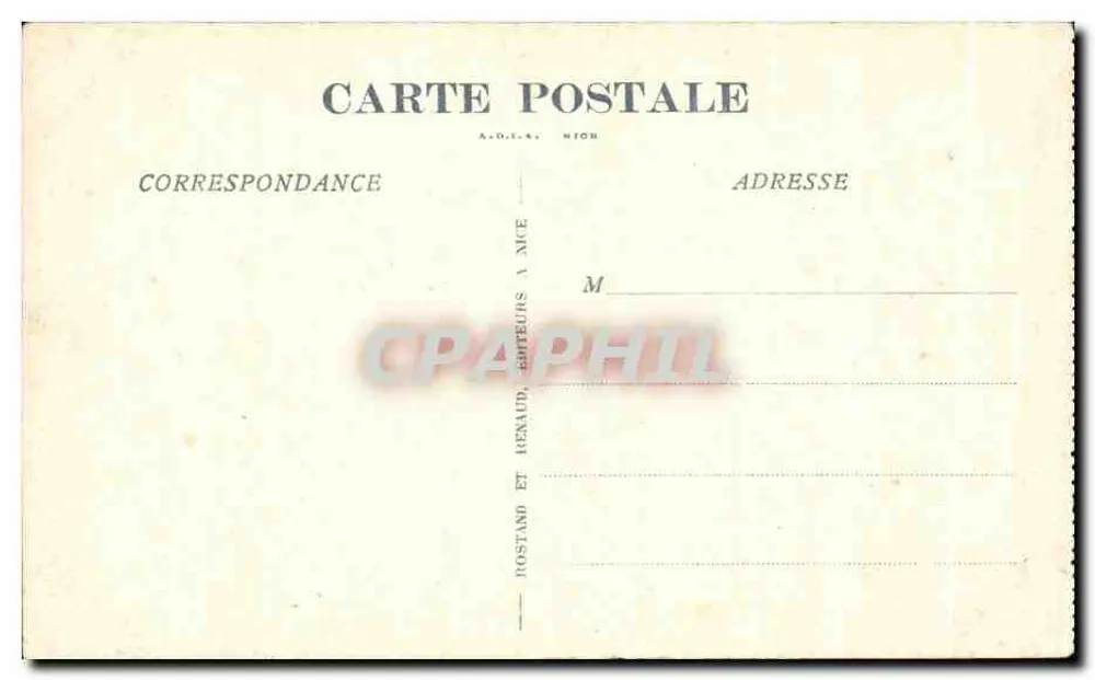 La Turbie (A.M.) — Allgemeiner Blick auf das Fürstentum Monaco — Veröffentlicht von Rostand et Renaud in Nizza - Rückseite