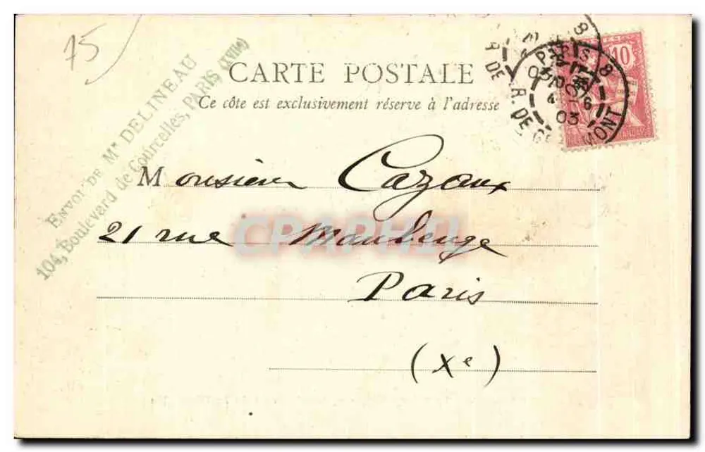 Paris — Unter dem Metro, Boulevard de la Chapelle — B. F., Paris - Gaumont - Rückseite