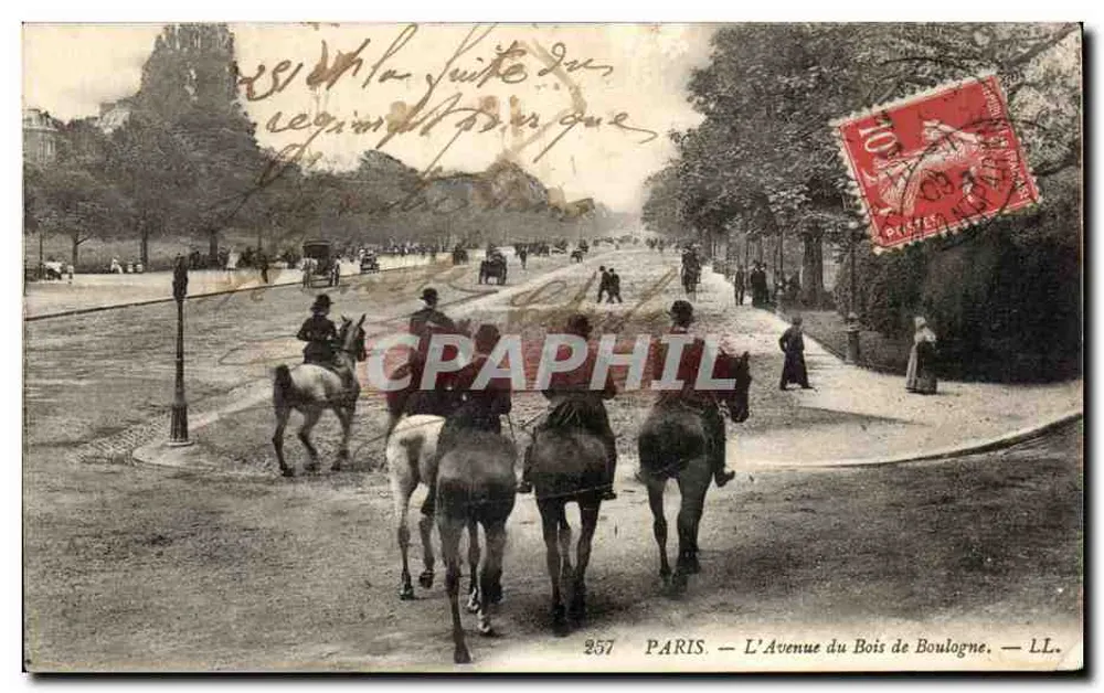 PARIS — L'Avenue du Bois de Boulogne — LL. — n° 257 - Vorderseite