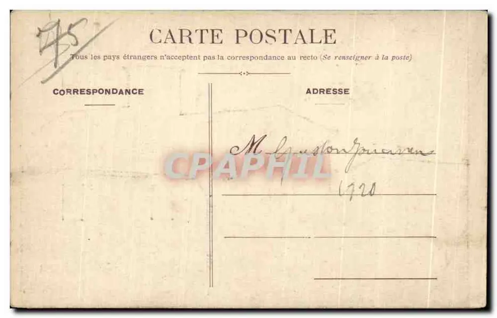 Igreja dos Capuchinhos — Editor Gallard, n° 1859 - Verso