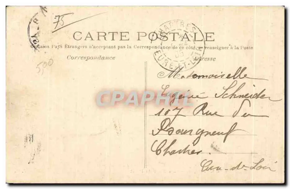 Paris — A Estação de Trem da Leste — J. H. n° 83 - Verso