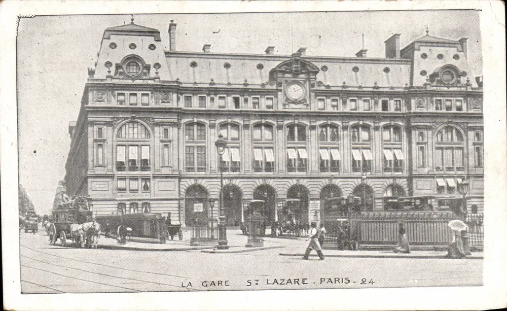 Estação Saint-Lazare — Paris — editor desconhecido, n° de série 24 - Frente