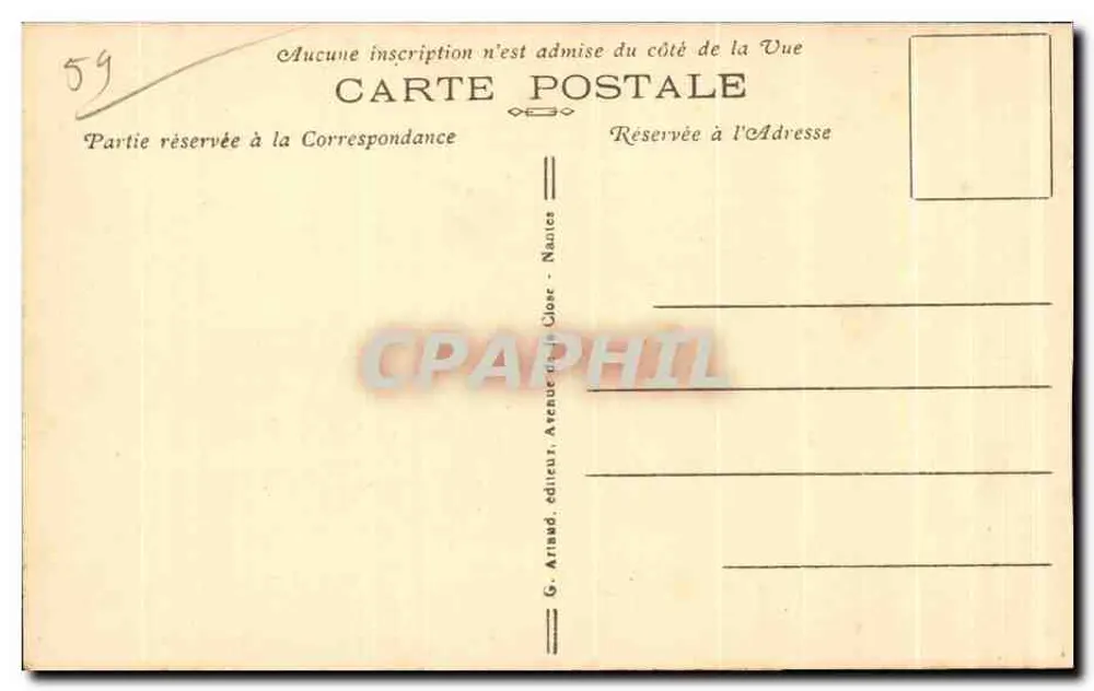 Cambrai — As Grutas — G. Arnad, editor - Verso
