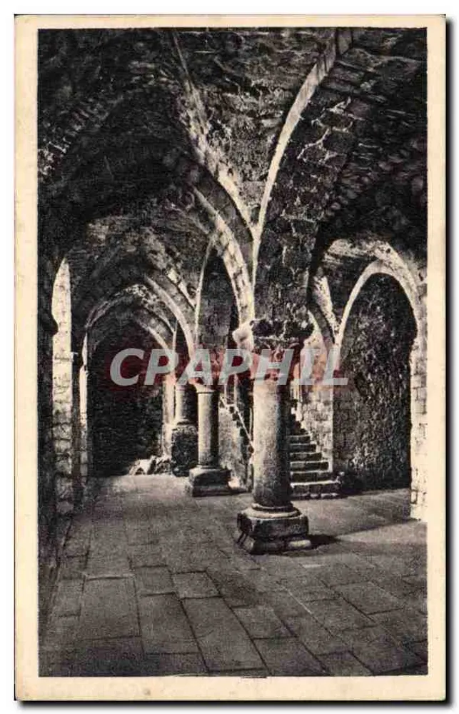 Salle de l'Aquilon — Abbaye du Mont-Saint-Michel — éditeur Serv. Commercial Monument Historiques - Recto