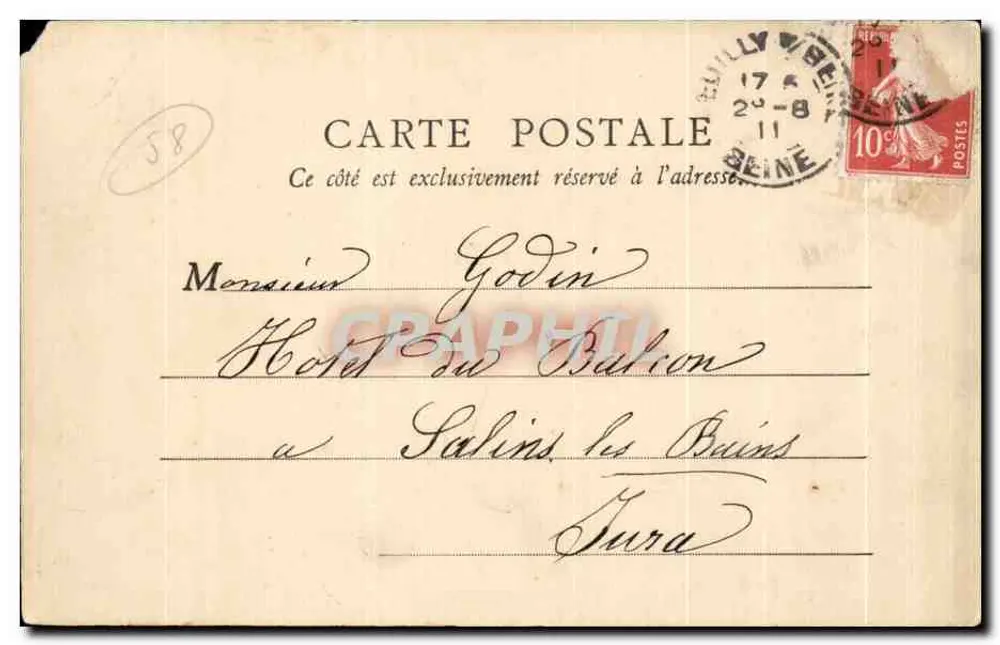 Le Beffroi à Nevers — vue de rue avec enseignes 'Cordonnerie' et 'Colin Lénaïs' — éditeur B.F. Paris - Verso