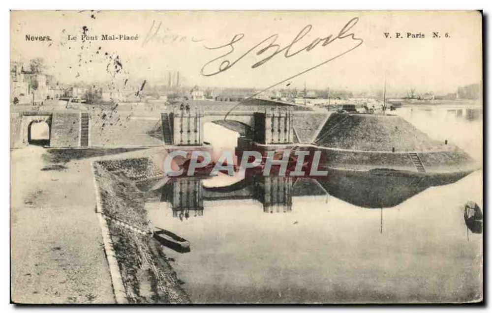 Nevers — O Ponte Mal-Placé — V.P. Paris N. 6 - Frente