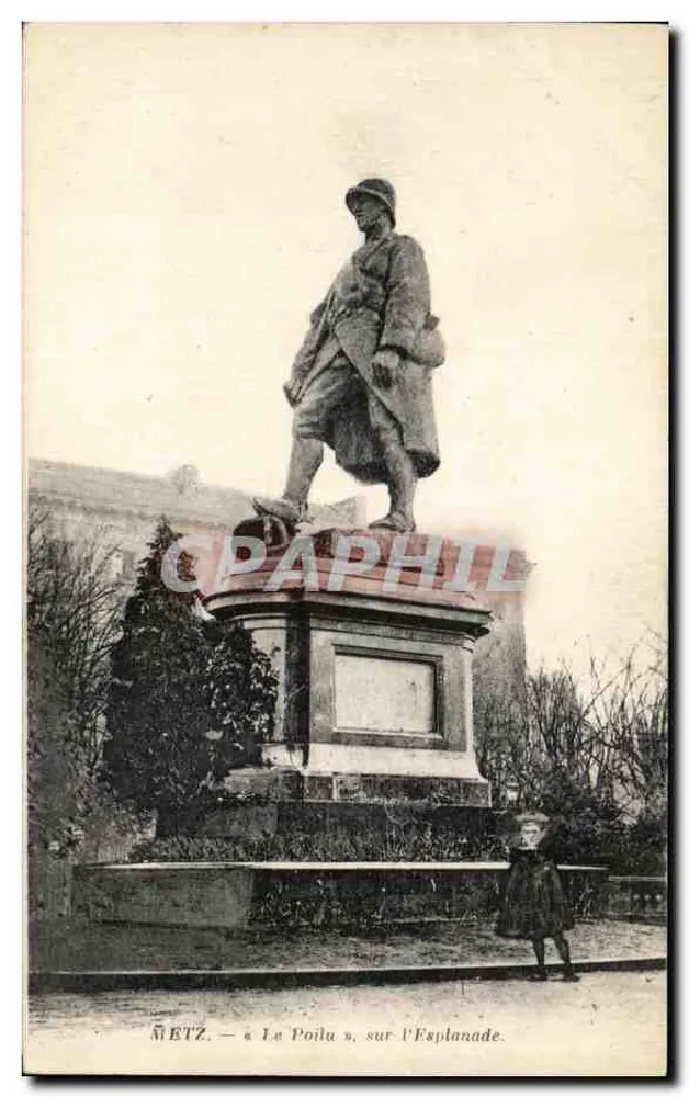 Metz — Der Poilu, auf der Esplanade — Verlag T. Maux fils, Paris-Corbeil - Vorderseite