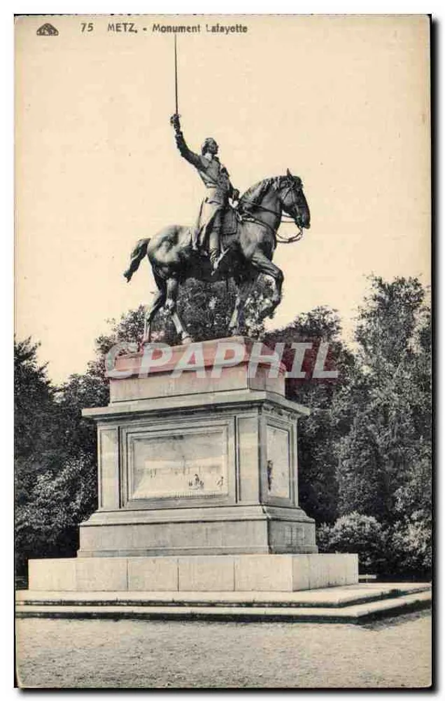 Metz - Monument Lafayette — éditeur Pierre Massin, n° 75 - Frente