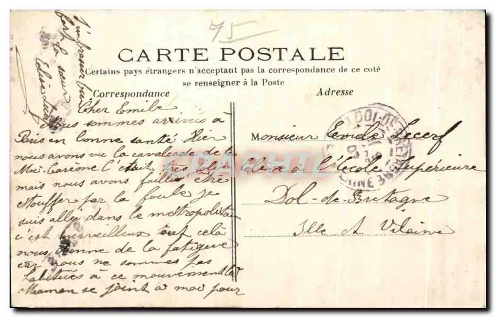 Paris-Passy — Die Metropolitansbrücke — Unbekannter Verlag, Nr. 246 - Rückseite