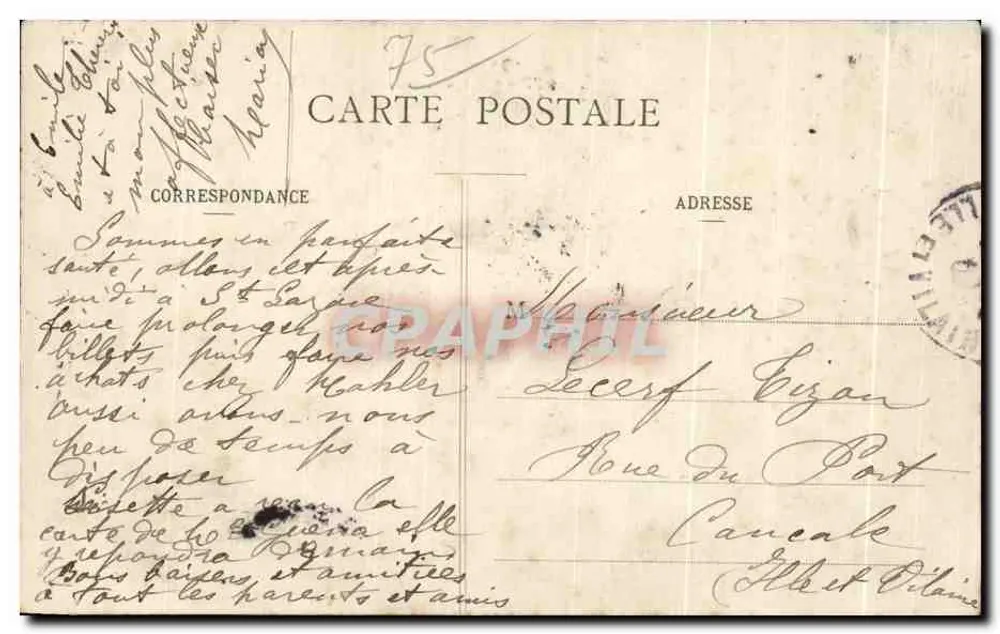Paris - Das Institut und der Pont des Arts — Verlag Combier, Nummer 97 - Rückseite